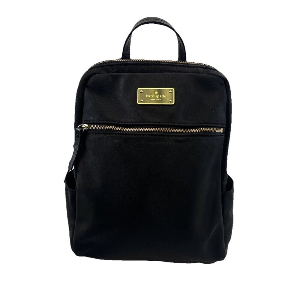 Kate Spade Blake Avenue Hilo Backpack Black‎ Zip Nylon Small Adjustable Shoulder